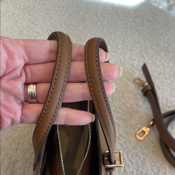 NWOT Tory Burch Brown Leather Mini Satchel with Detachable Strap - Picture 7 of 7